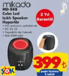 MİKADO MD-888 CUBE LED IŞIKLI SPEAKER HOPARLÖR